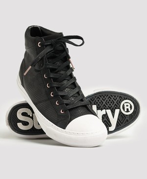 Superdry Premium Pacific High Női Tornacipő Fekete | TMWAV8016